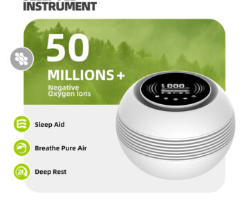 Sleep Mode 50 Million Pcs/cm Negative Oxygen Ion HEPA Filter Air Purifier Cleaner System for Bedroom/Desktop/Mini Air Purifier