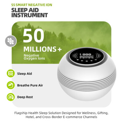 Sleep Mode 50 Million Pcs/cm Negative Oxygen Ion HEPA Filter Air Purifier Cleaner System for Bedroom/Desktop/Mini Air Purifier