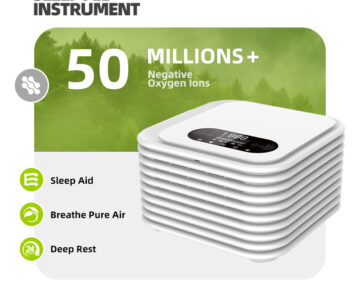 50 Million Pcs/cm Negative Oxygen Ion Concentration Smart Home HEPA Filter Air Purifier Sleep Mode Quiet Operation for Home