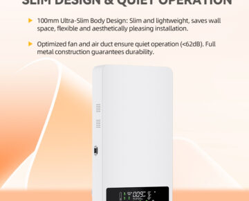 G10 Unidirectional Flow Ultrathin Wall Mounted Fresh air System Low Noise Room Heat Recovery Fresh Air Ventilation System