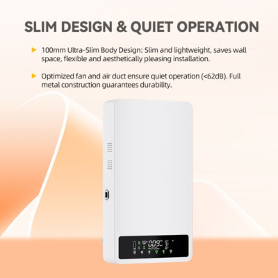 G10 Unidirectional Flow Ultrathin Wall Mounted Fresh air System Low Noise Room Heat Recovery Fresh Air Ventilation System