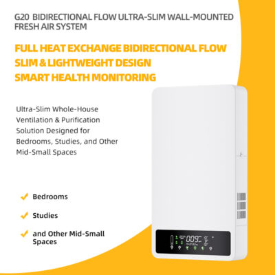 G20 Wall Mounted Fresh Air Home Ventilation System Home Fresh Air Ventilation Fan Machine