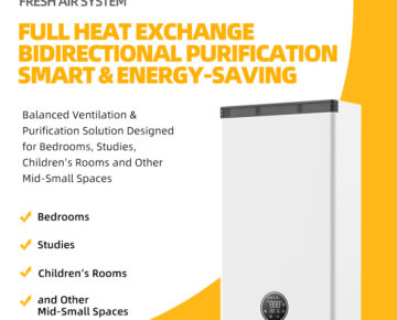 G30 Bidirectional flow wall mounted fresh air system fresh air And exhaust air