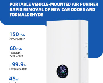 Vehicle-mounted Air Disinfection Machine Smart WiFi App Control Household H13 H14 HEPA Filter UVC Negative Ion
