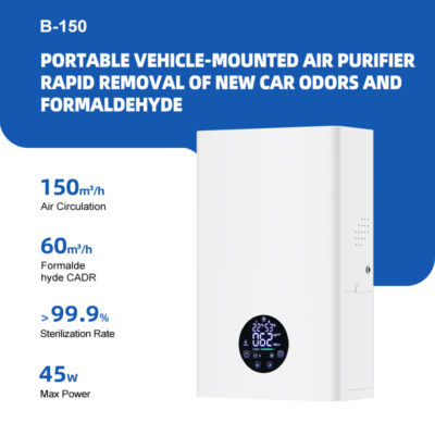 Vehicle-mounted Air Disinfection Machine Smart WiFi App Control Household H13 H14 HEPA Filter UVC Negative Ion