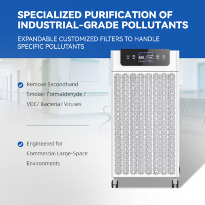 1500 Cubic Meters/hour Smart Air Purifier Air Quality Indicator Light HEPA High-Efficiency Filter Portable WiFi Enabled