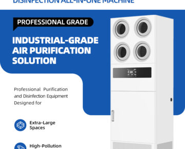 Large Space Air Purifier UV Lamp H13 HEPA Filter Remove Smells Disinfection Machine for Stadium Hotel Airport Airport Terminal