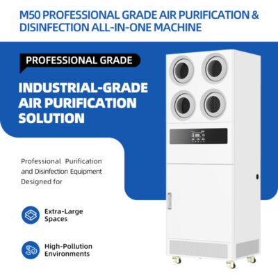 Large Space Air Purifier UV Lamp H13 HEPA Filter Remove Smells Disinfection Machine for Stadium Hotel Airport Airport Terminal