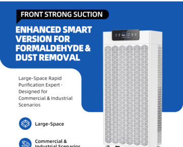 3000m/H High Performance Portable Smart Air Purifier WiFi Control H13/H14 Hepa Filter Ozone-Free Formaldehyde Removal